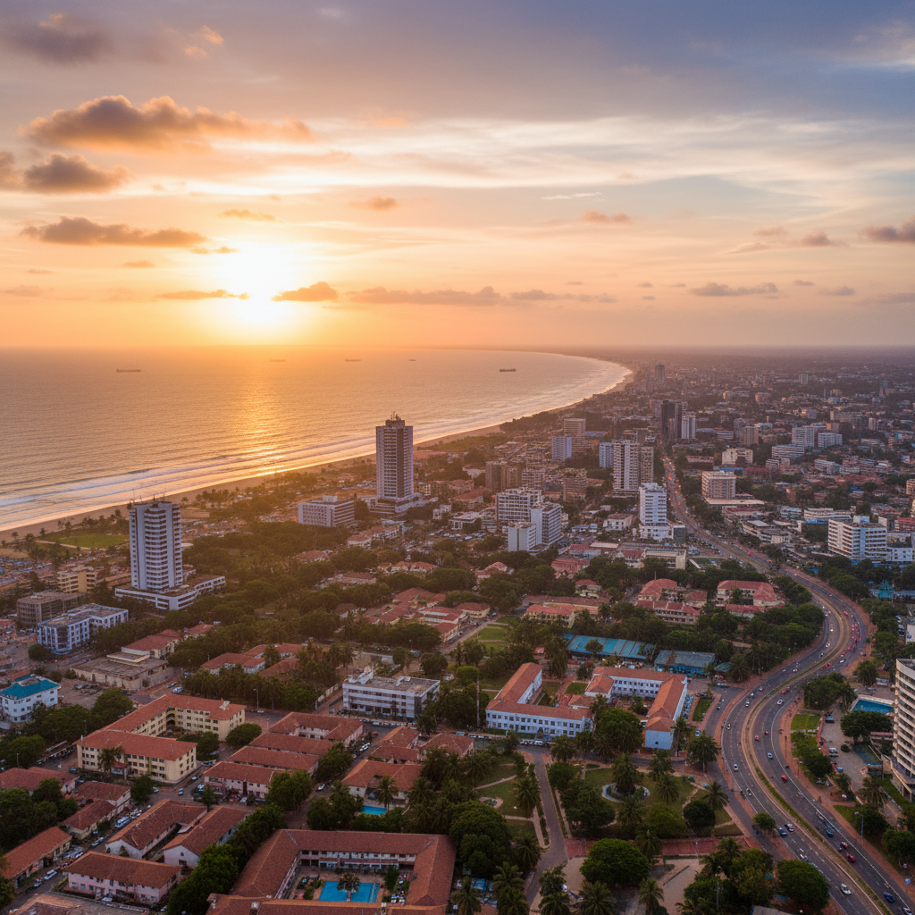 Togo cityscape overview realistic horizontal