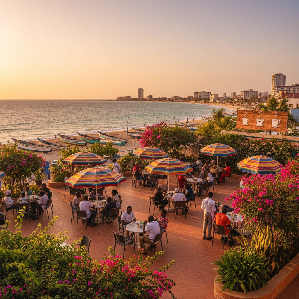Outdoor cafe in Lome popular horizontal