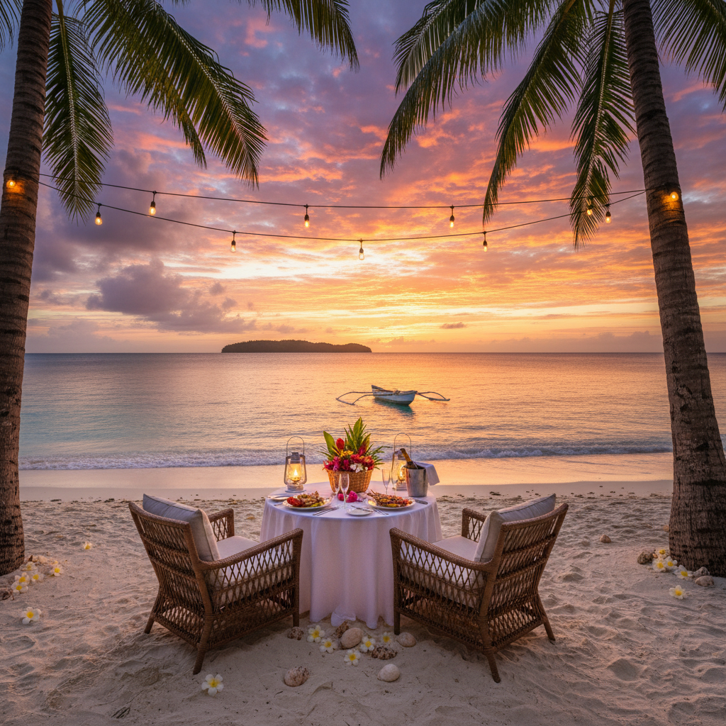 Tongan family sharing meal outdoors