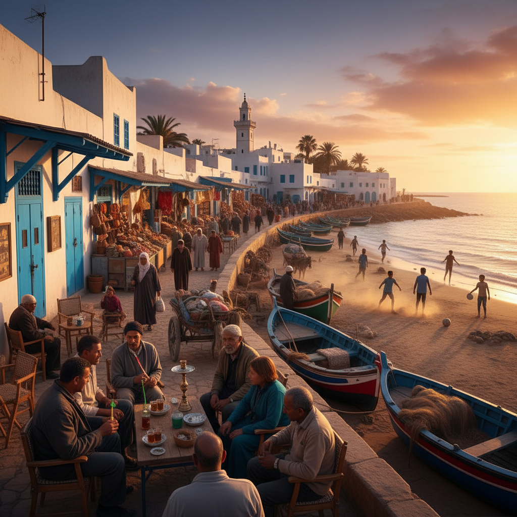 Tunisia cityscape overview horizontal