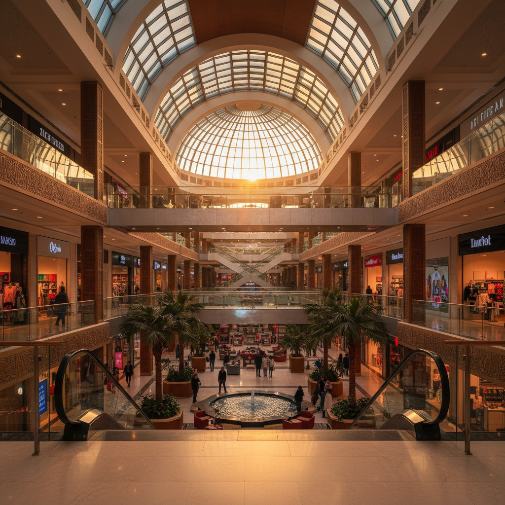 Tunisia shopping mall interior horizontal