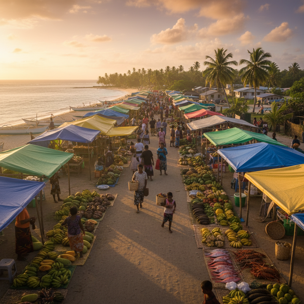 Tuvalu local market economy street photography horizontal