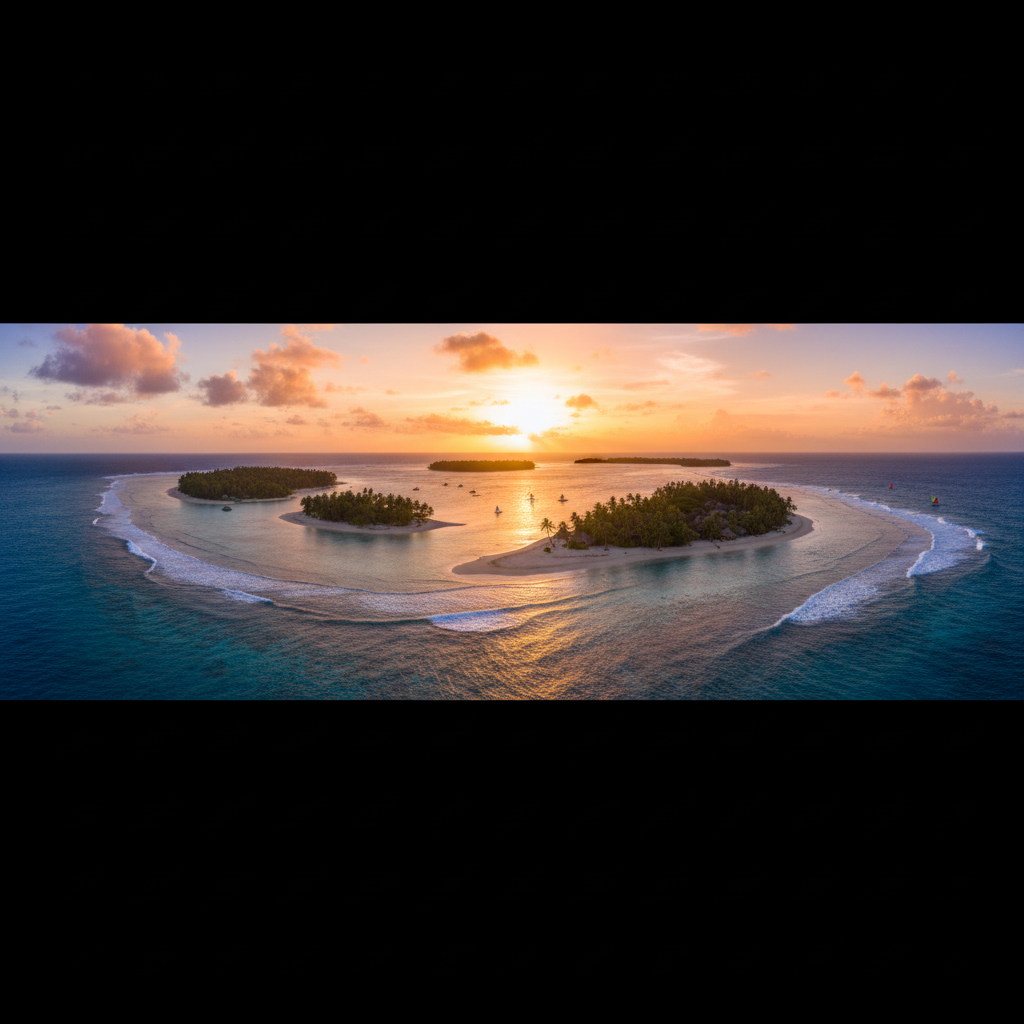 Tuvalu landscape overview panorama horizontal