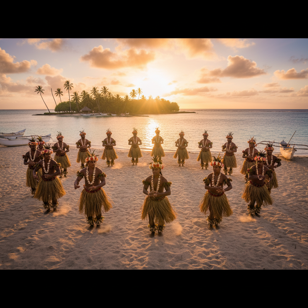 Tuvalu traditional dance performance horizontal