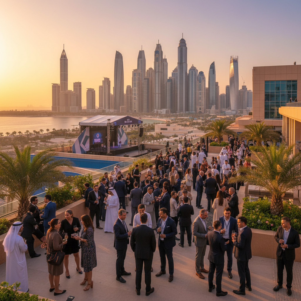 Group of friends socializing outdoors UAE