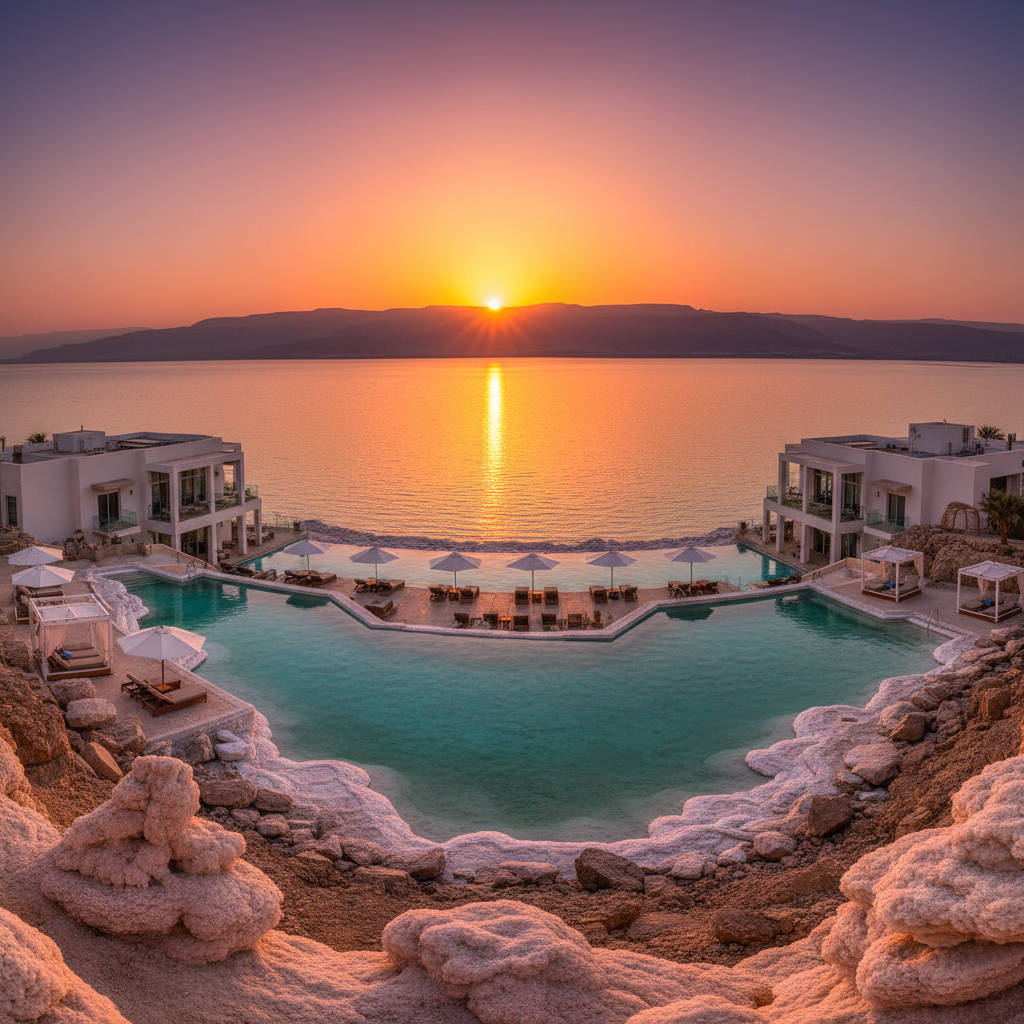 Dead Sea resort luxury sunset panoramic