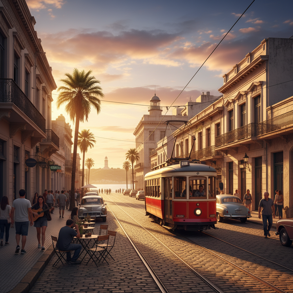 Montevideo city street scene