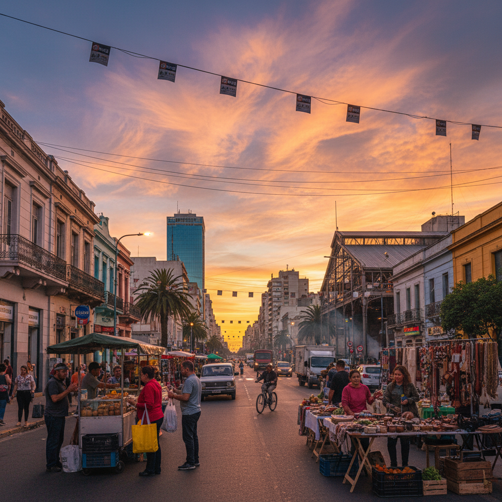 Uruguay economic activity street