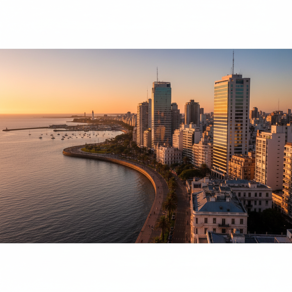 Uruguay cityscape panorama