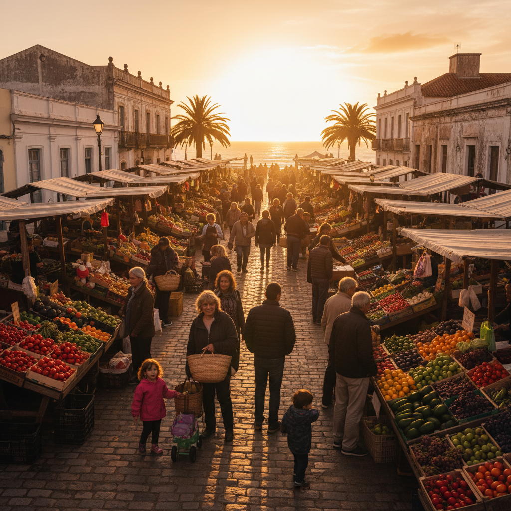Uruguay local market shopping
