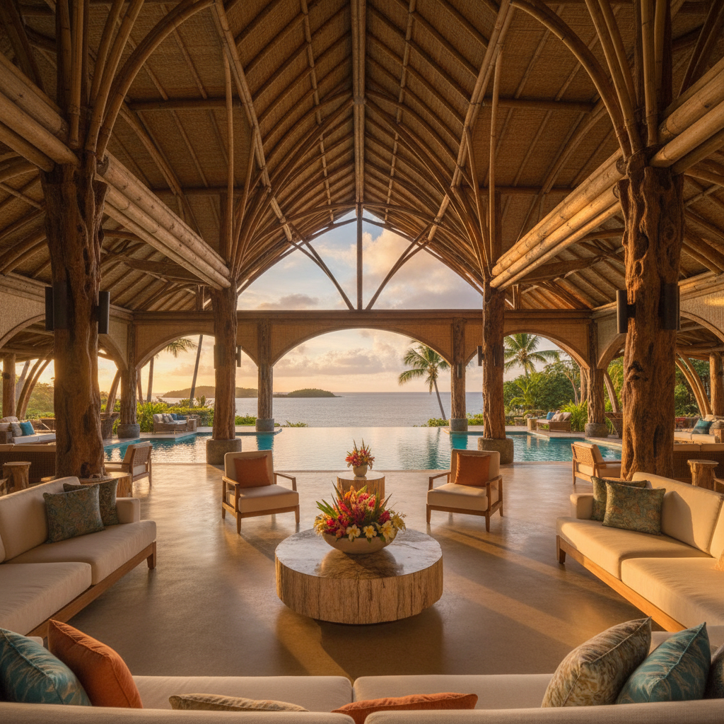 Vanuatu resort hotel lobby