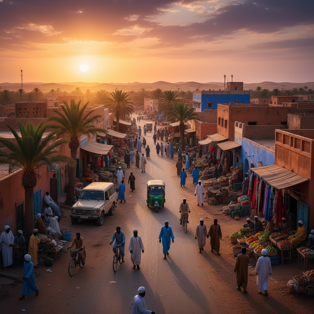 city street scene in Western Sahara
