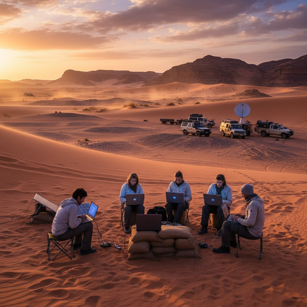 people working on computers in Western Sahara