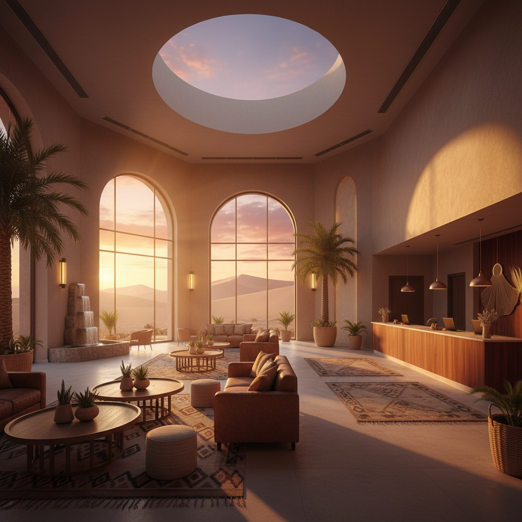 hotel lobby in Western Sahara