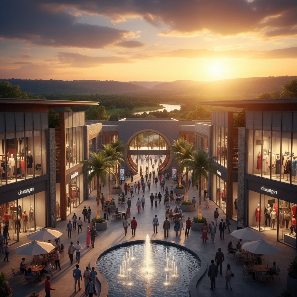 Zambia shopping mall vibrant horizontal