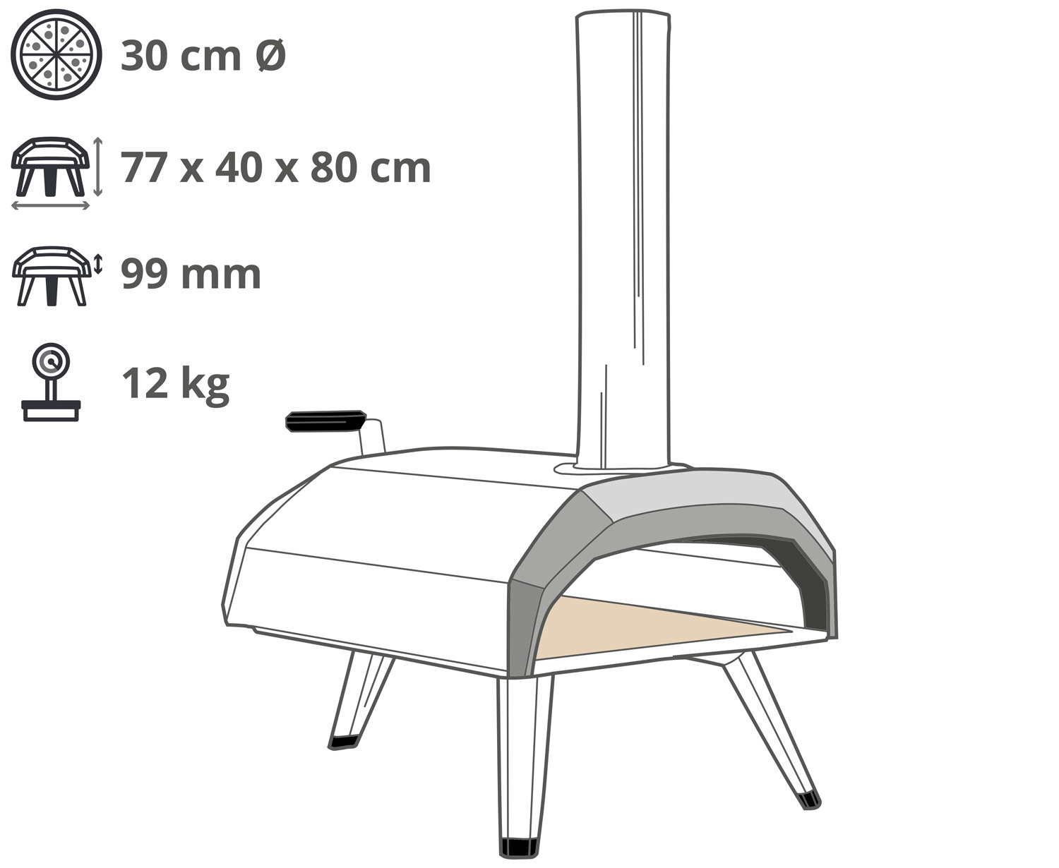 ooni karu 12 pizzaofen holz skizze