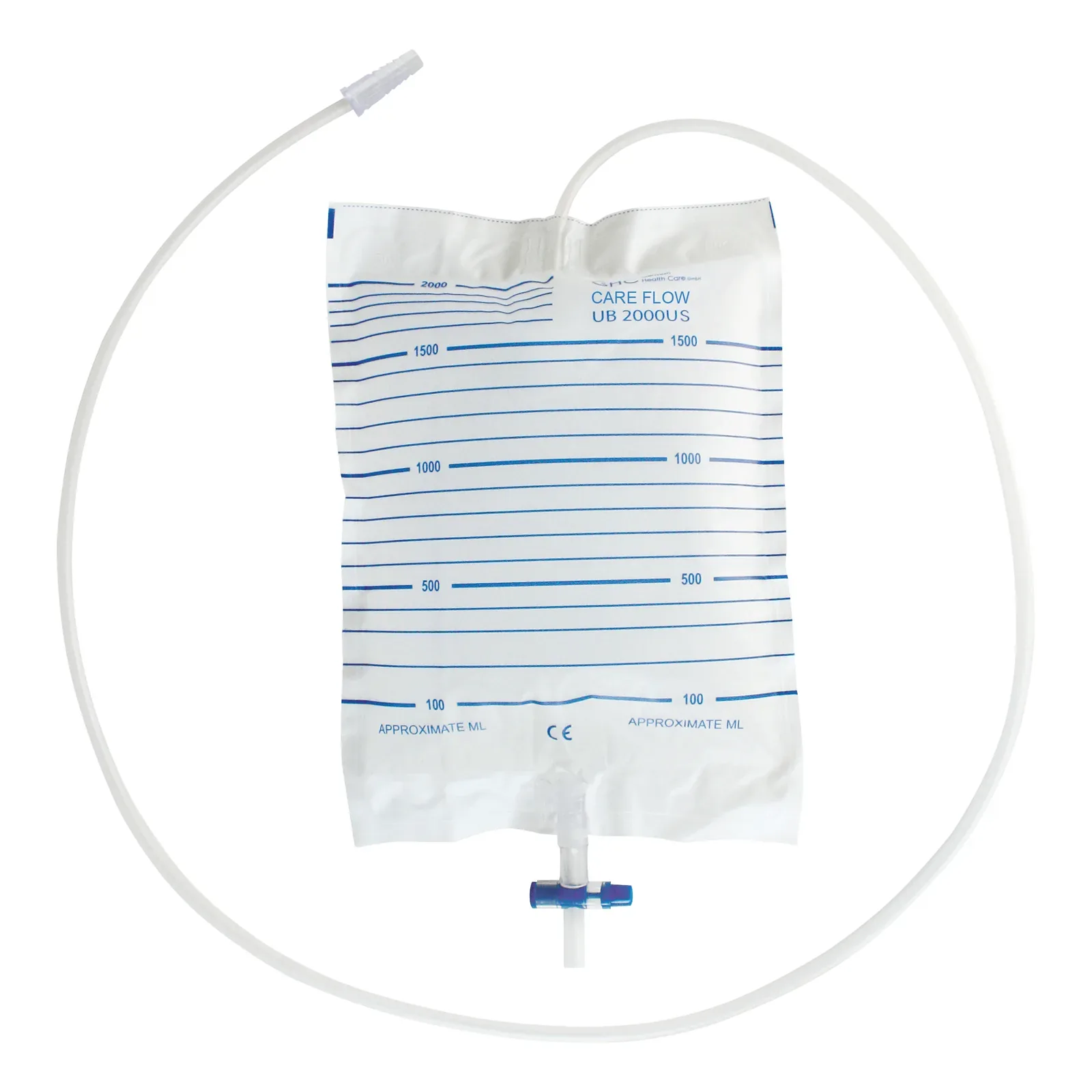 CARE FLOW UB 2000E Einmalbettbeutel, steril, 2.000 ml, 90 cm