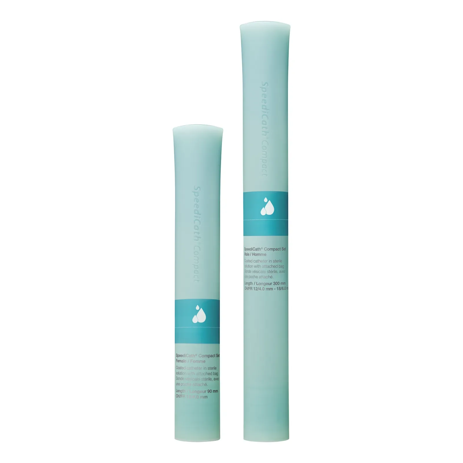 Coloplast SpeediCath® Compact Set IK-Einmalkatheter mit Auffangbeutel 750 ml, Typ Mann, 30 cm