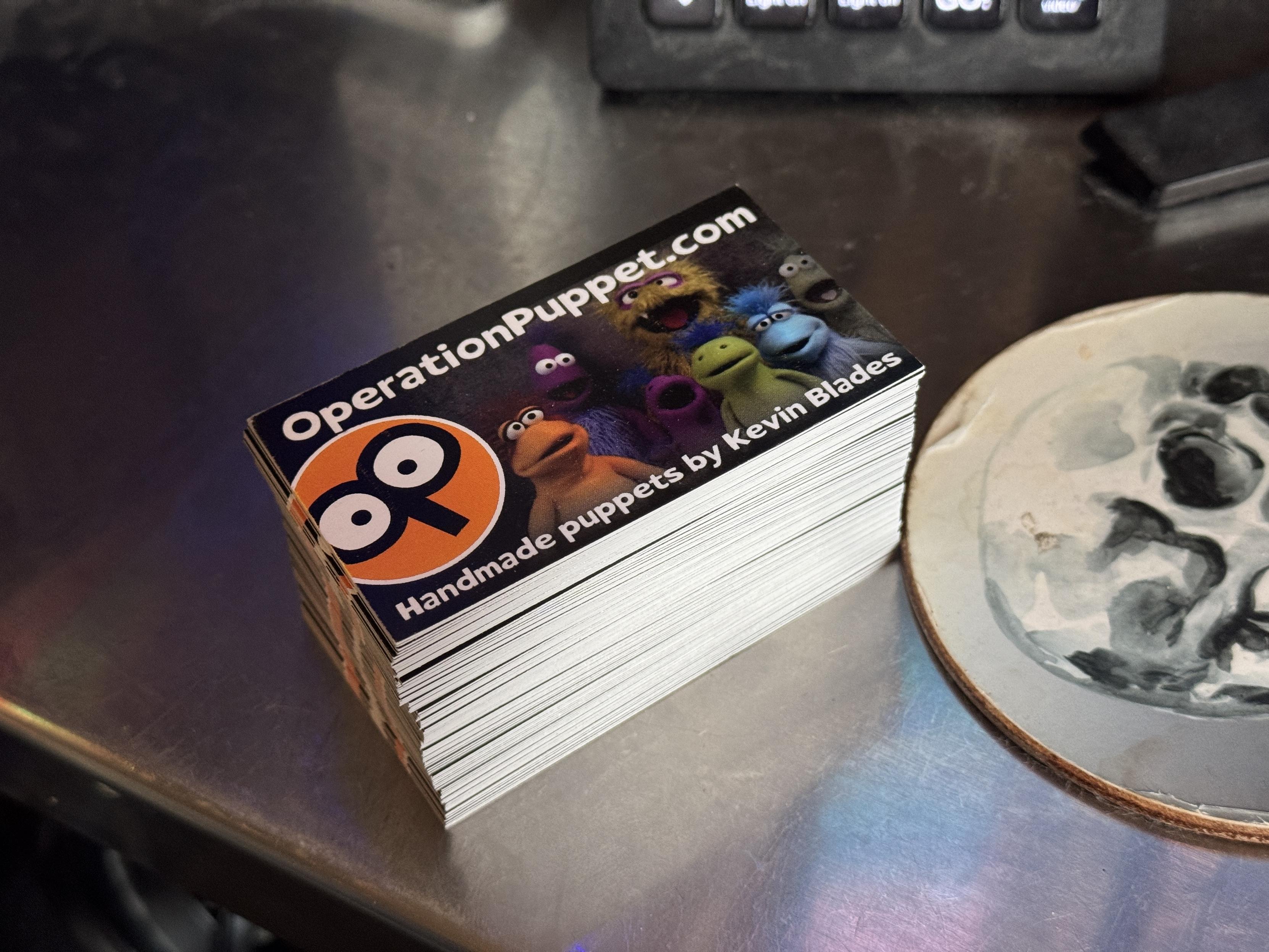 Kevin’s new business cards