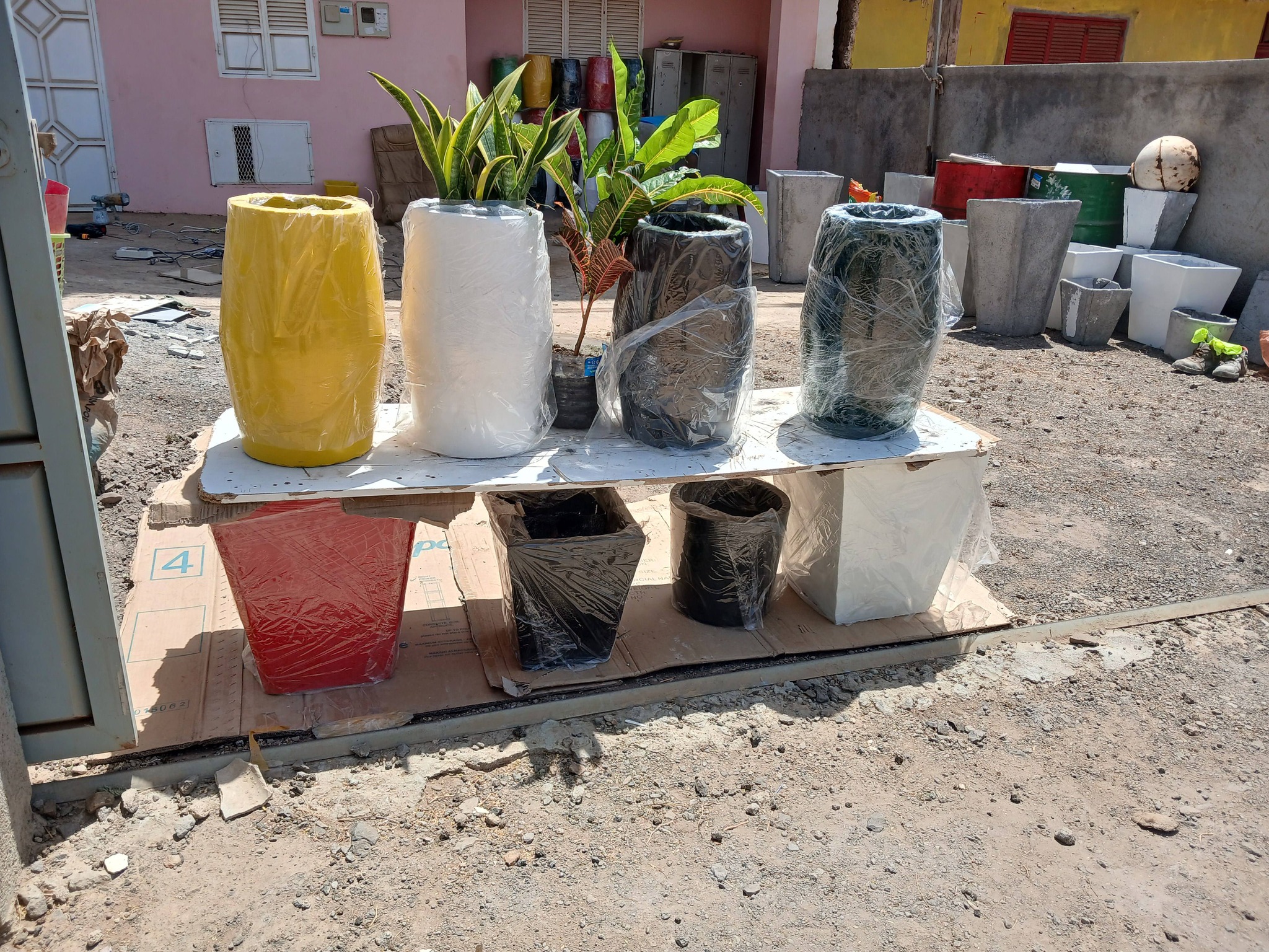 Vasos de plantas artesanais