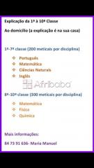 Matérias para preparação ao exame de admissão e explicação de inglês