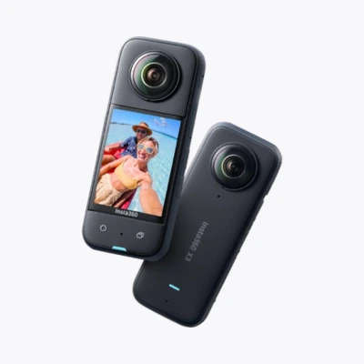 Insta360 X3 – Caméra d’action 360° avec écran tactile, stabilisation FlowState et vidéo 5.7K.
