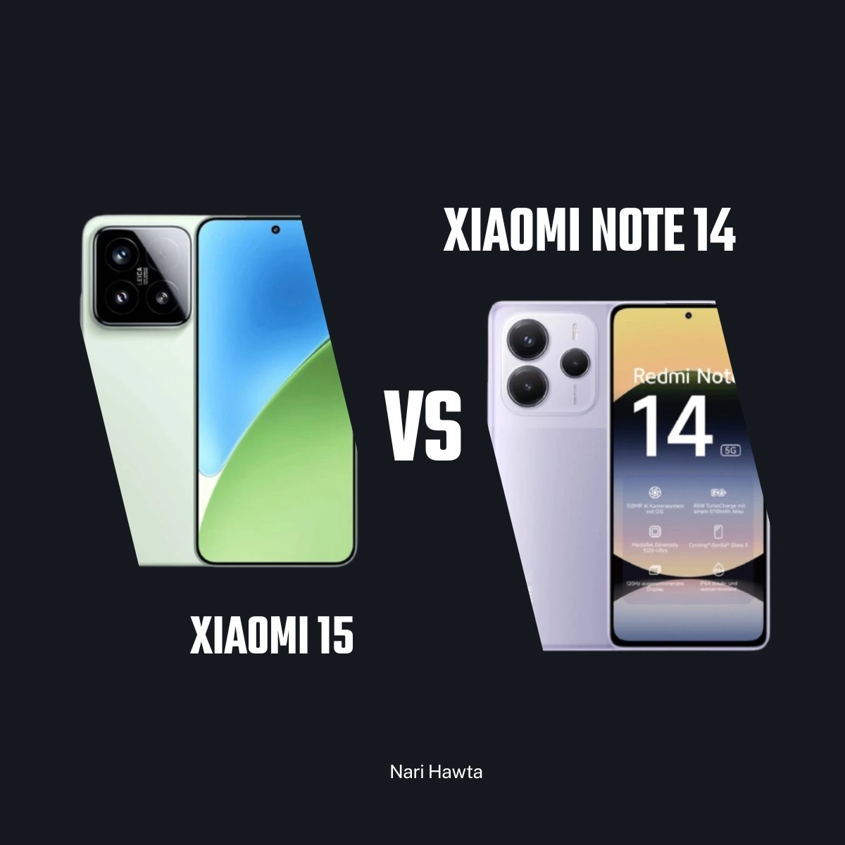 Xiaomi 15 vs Xiaomi Redmi Note 14