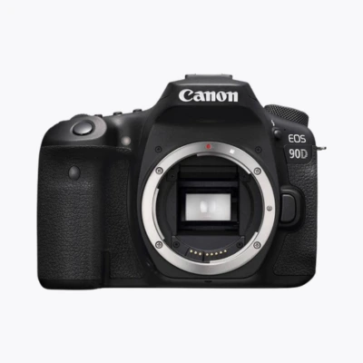 Appareil photo Canon EOS 90D avec objectif – Vue de face haute résolution