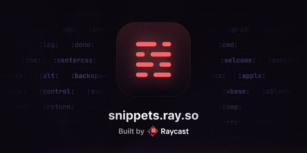 OG Image for snippets.ray.so