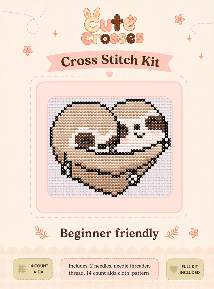 Hugging sloths in heart shape