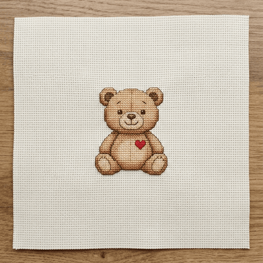Personalised baby bunny name cross-stitch keepsake