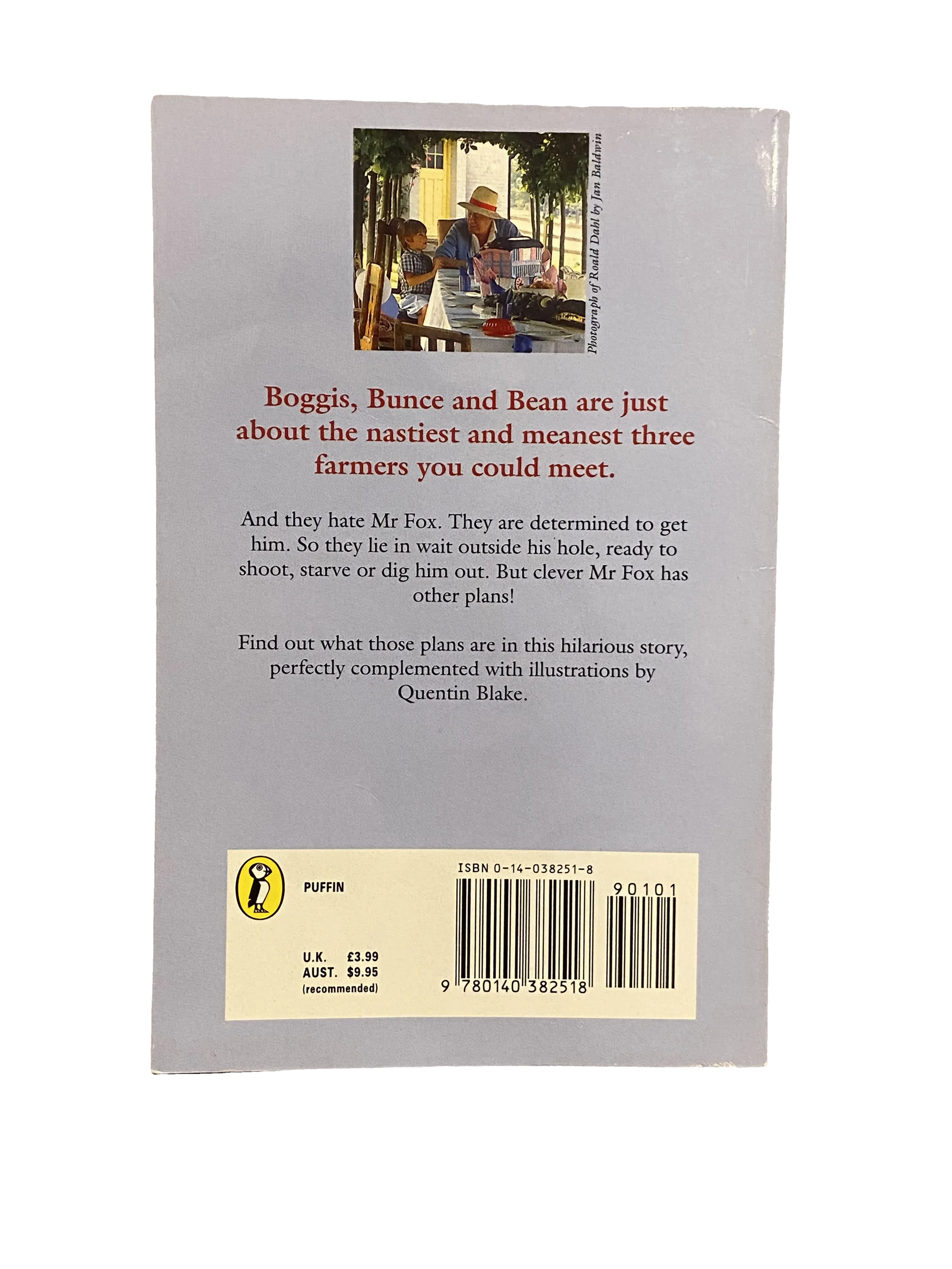 Fantastic Mr Fox by Roald Dahl, Good condition, back cover