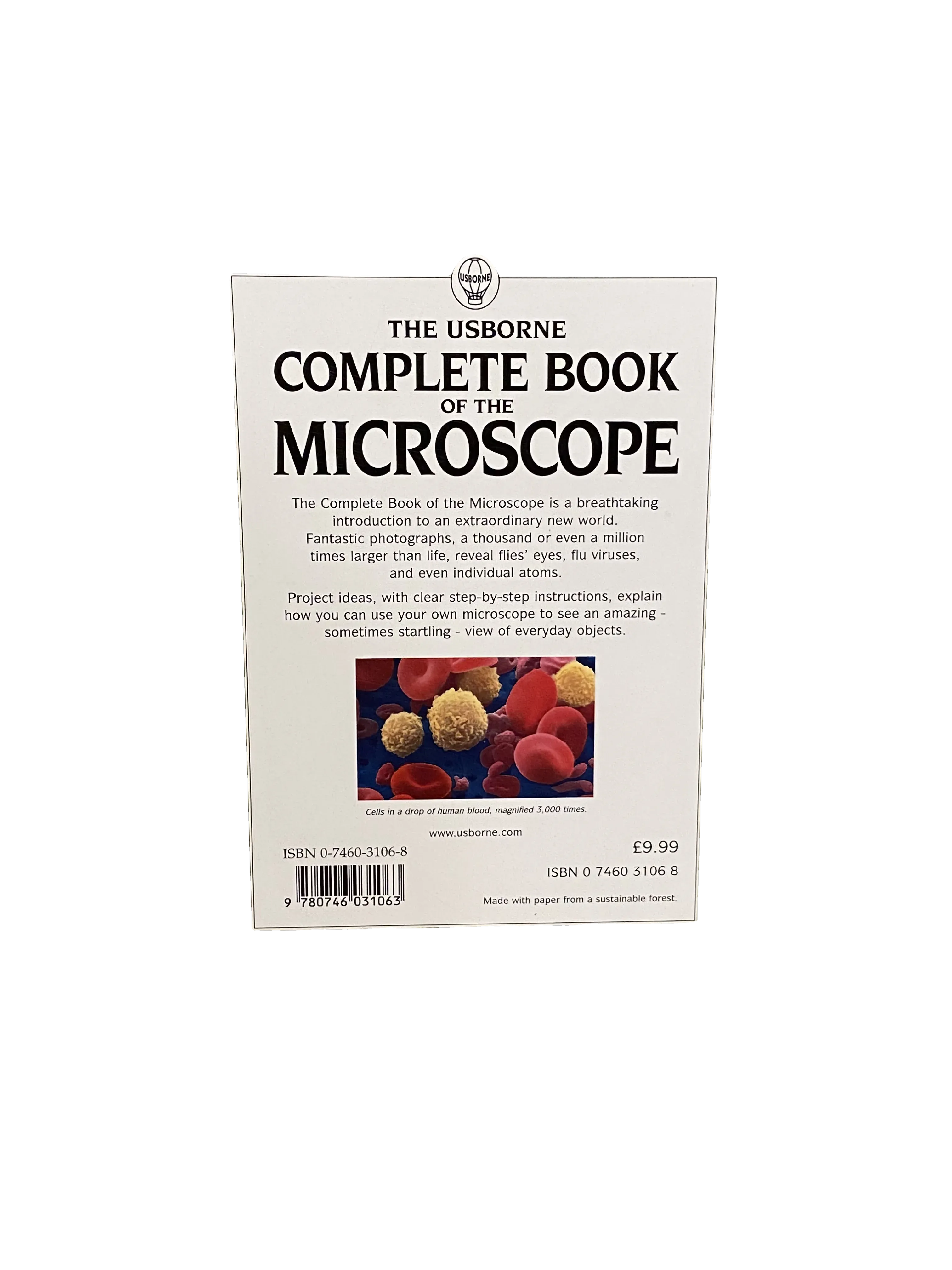 The Usborne Complete Book of the Microscope, Very Good condition, back cover
