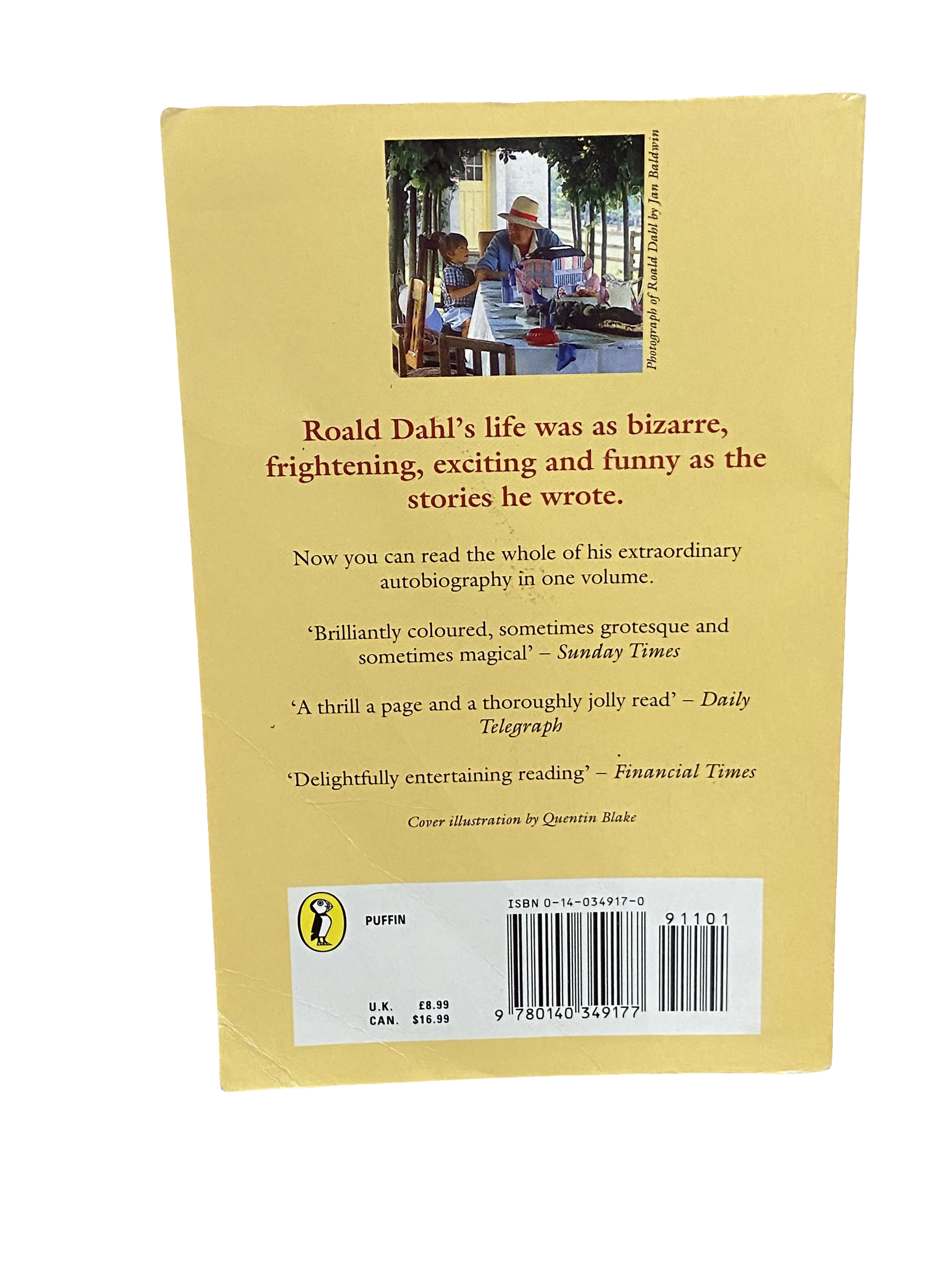 Boy and Going Solo by Roald Dahl, Fair condition, back cover