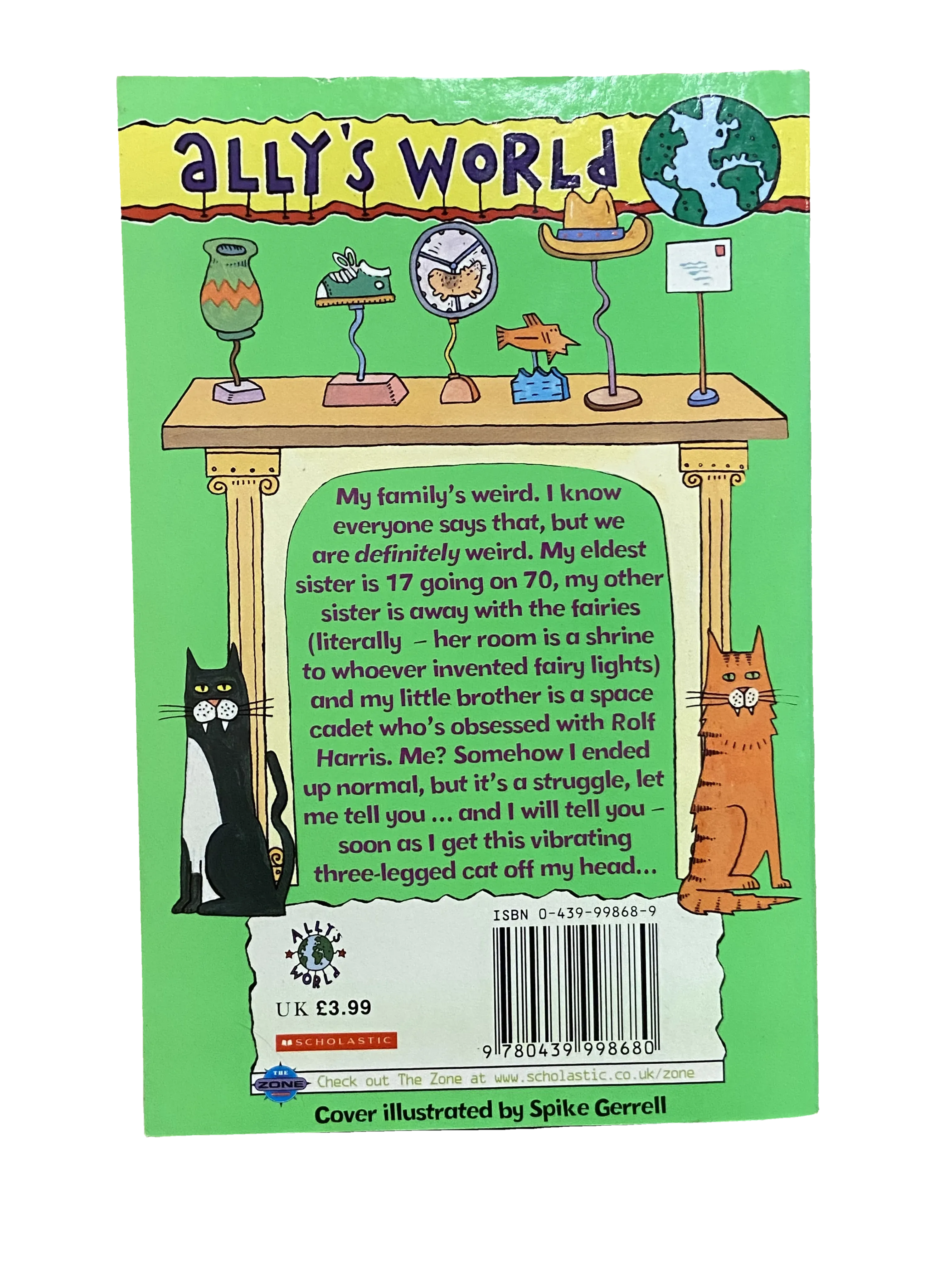 The Past, The Present and the Loud, Loud Girl by Karen McCombie, Good condition, back cover
