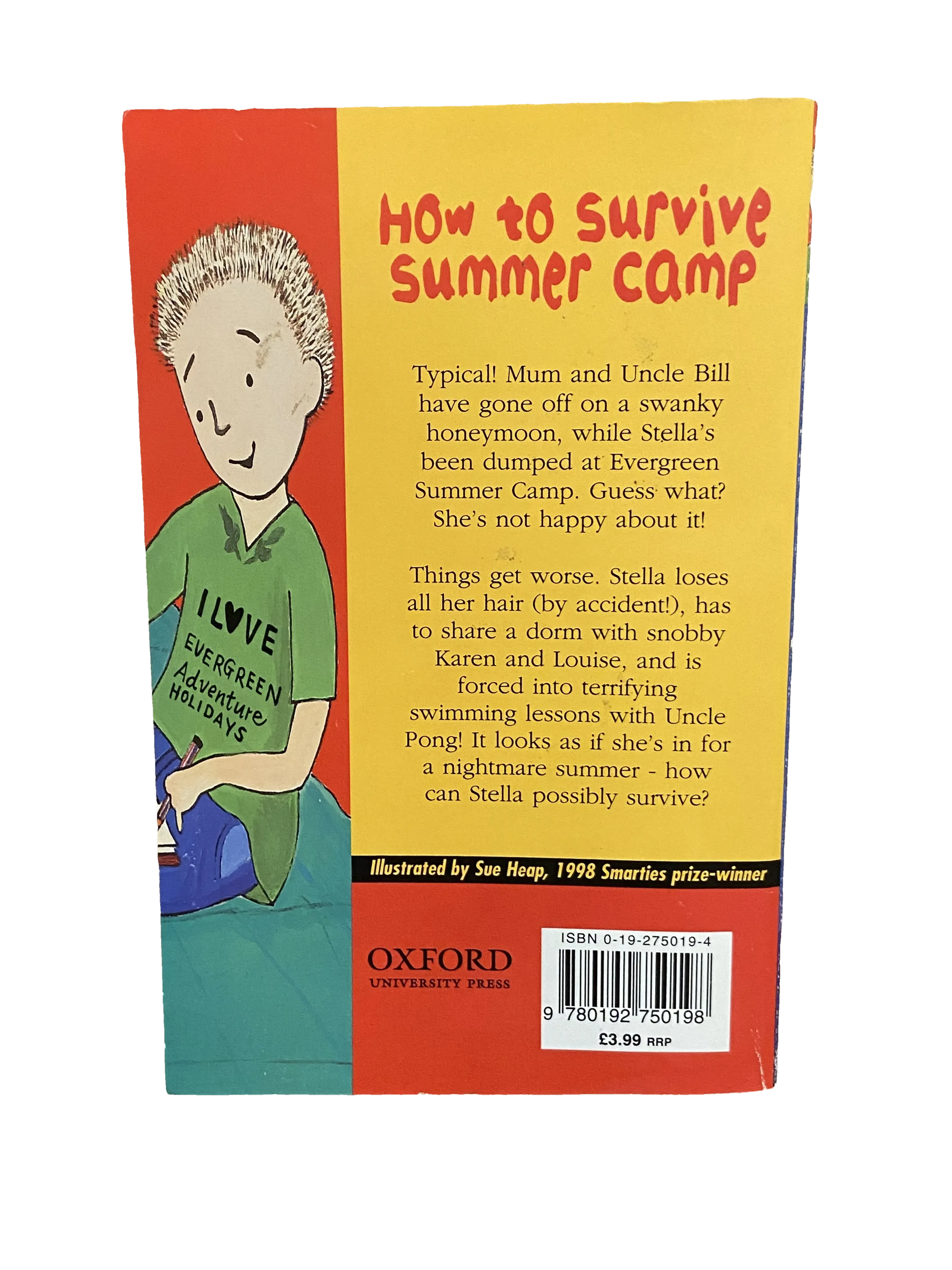 How to Survive Summer Camp by Jacqueline Wilson, Good condition, back cover