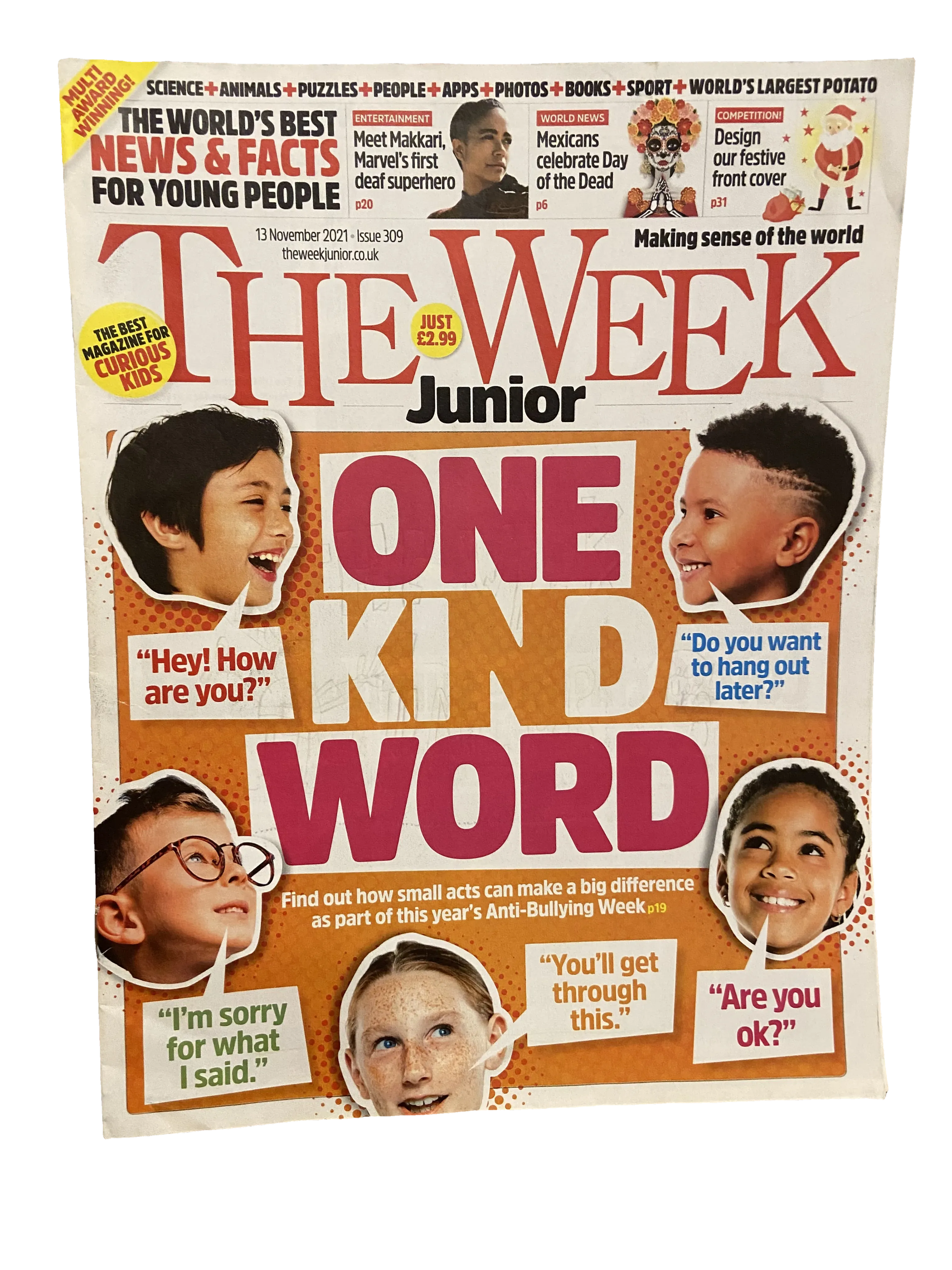 The Week Junior #309 — The Week Junior issue 309, Very Good condition, front cover