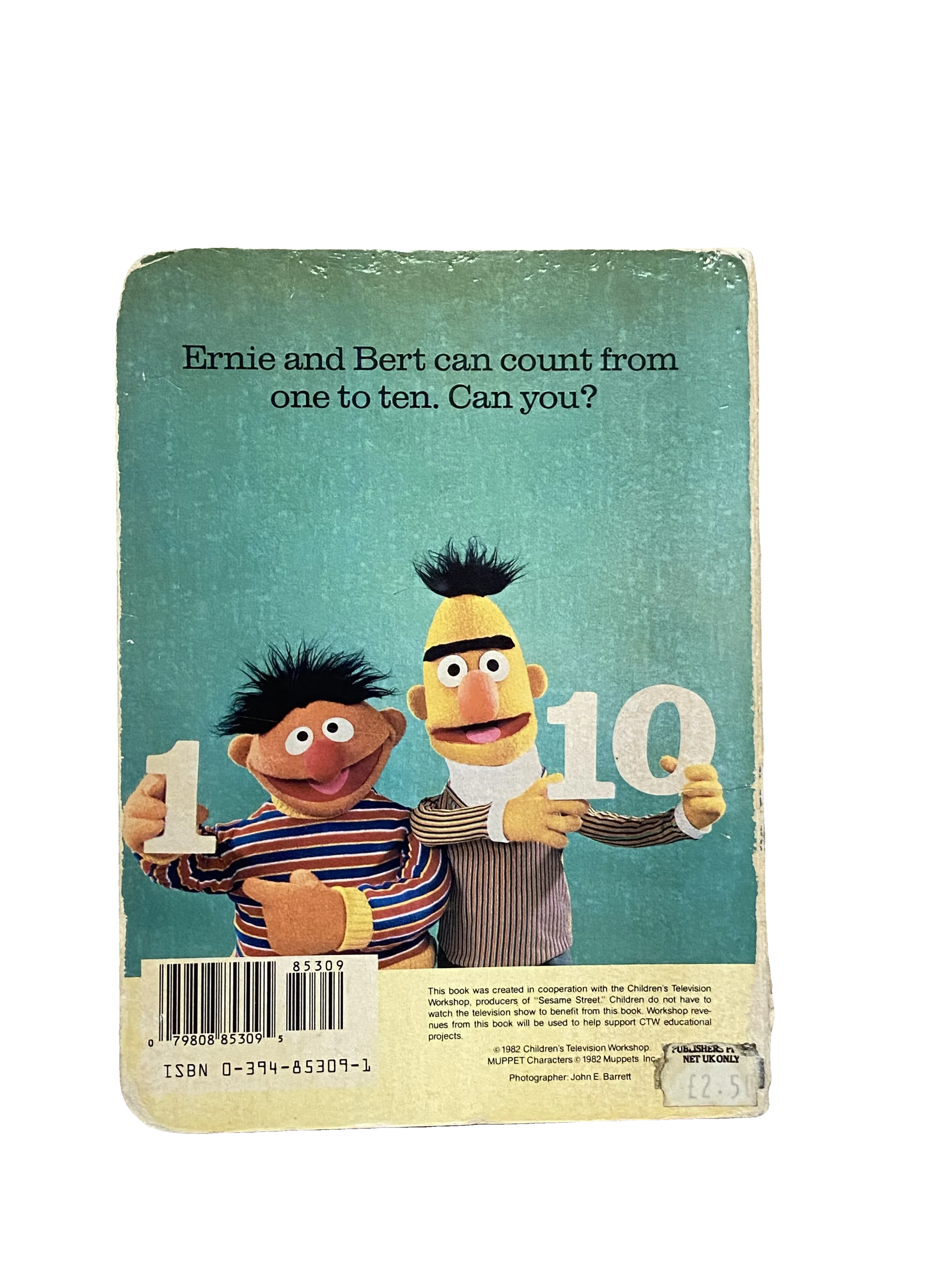One Rubber Duckie: A Sesame Street Counting Book, Fair condition, back cover