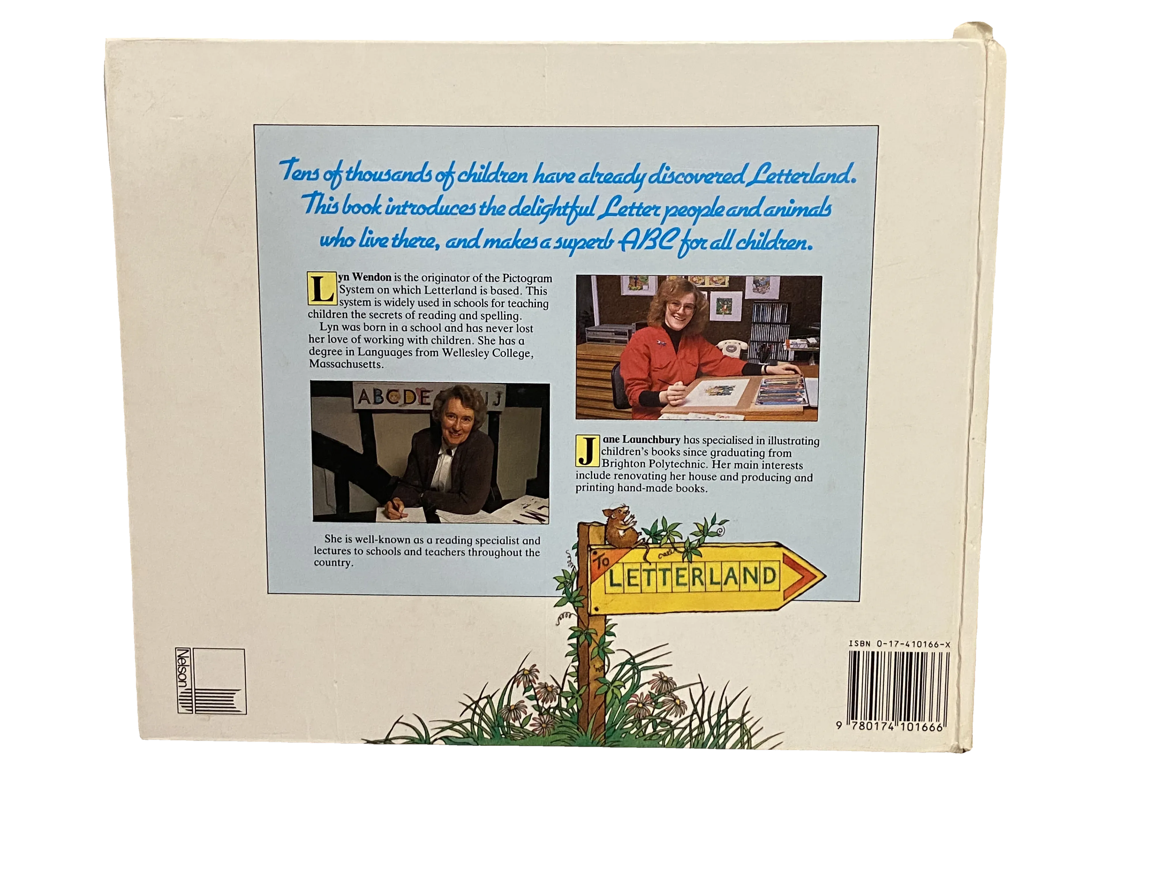 The Letterland ABC by Lyn Wendon, Good condition, back cover