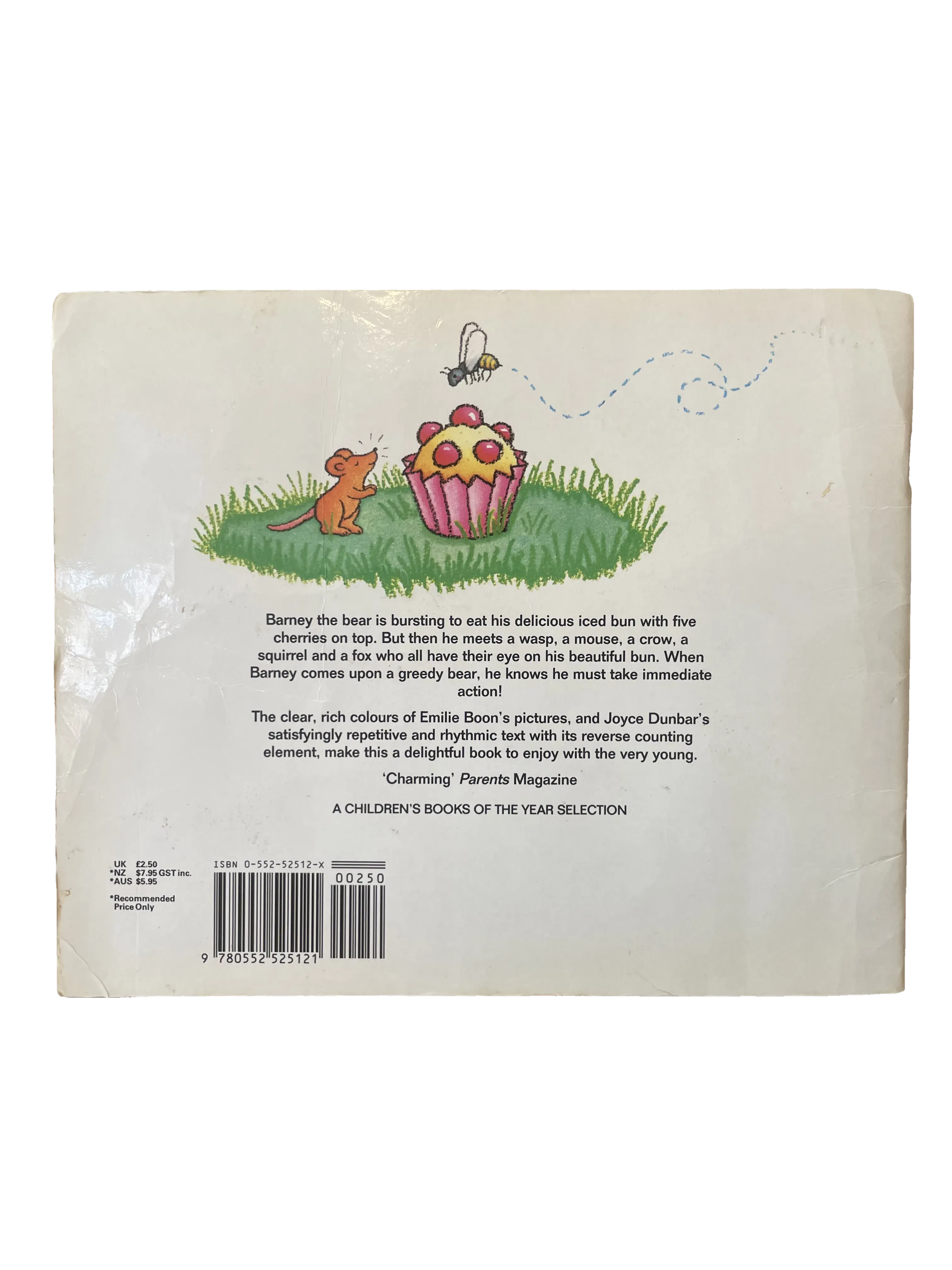 A Bun for Barney by Joyce Dunbar, Fair condition, back cover