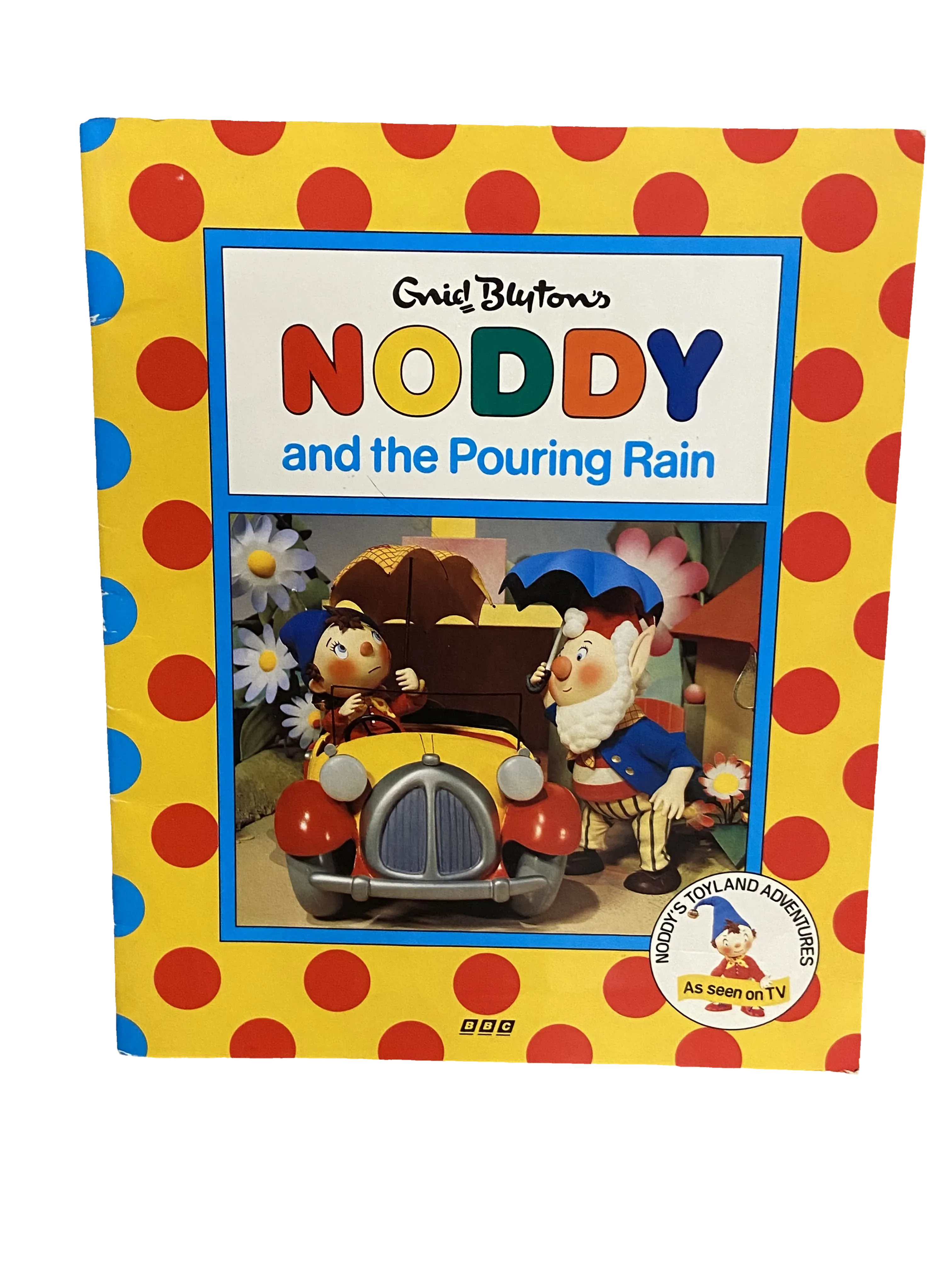 Noddy and the Pouring Rain by Enid Blyton, Fair condition, front cover