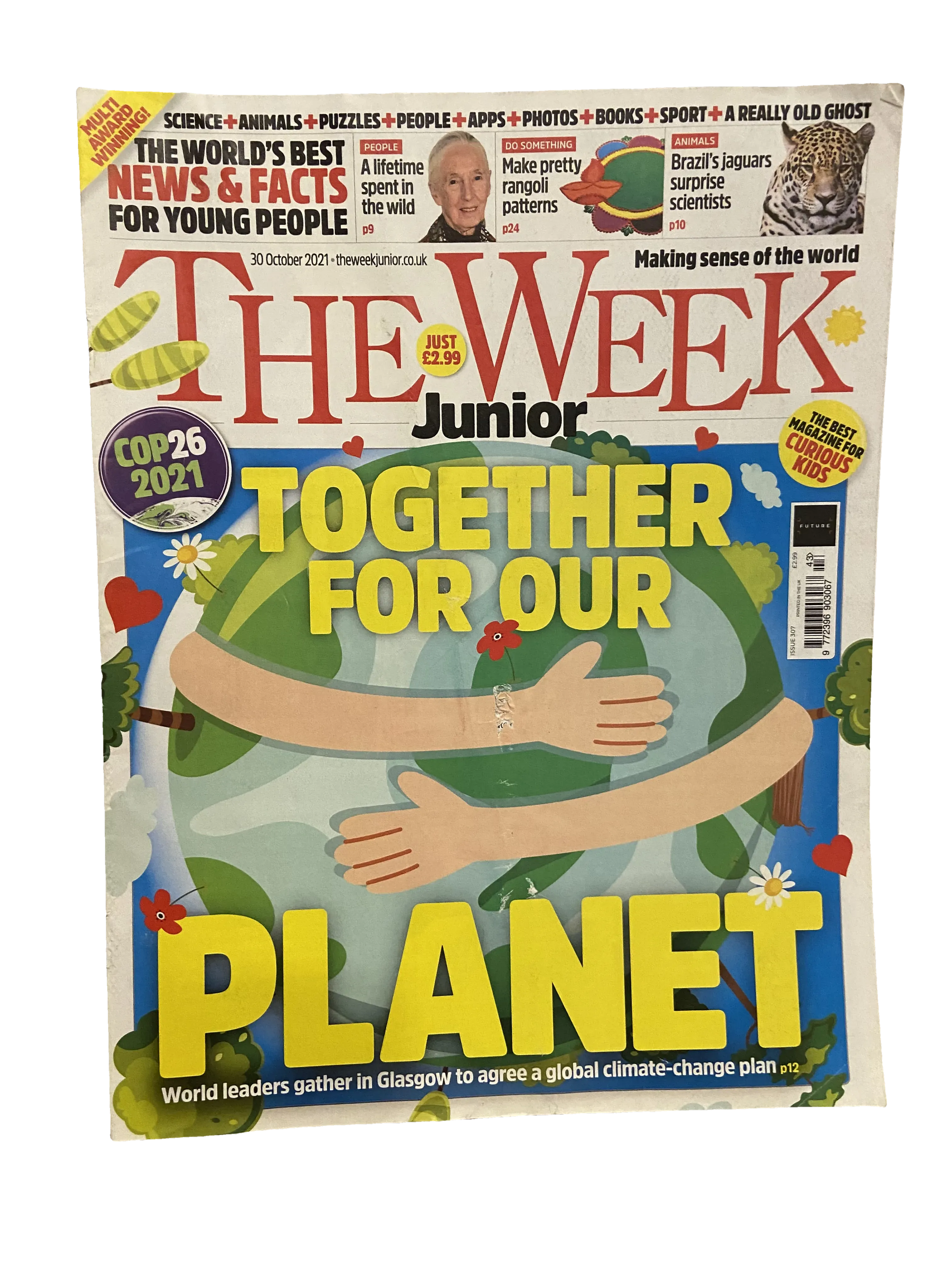 The Week Junior - Together for Our Planet — The Week Junior issue COP26 2021, Very Good condition, front cover