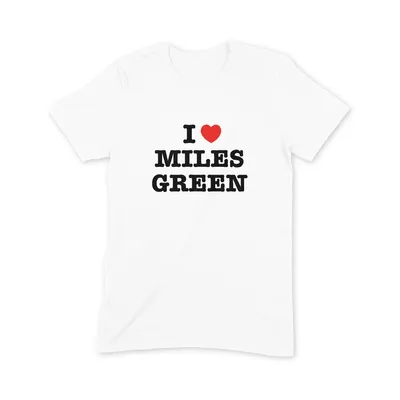 I Love Miles Green T Shirt - Image 3