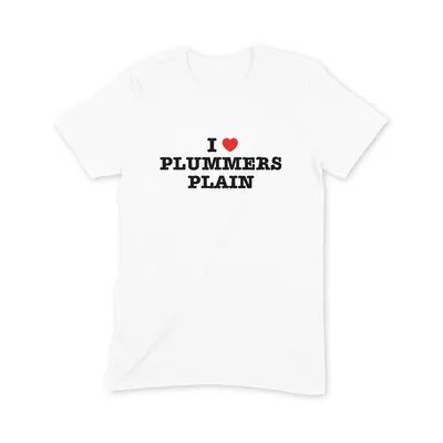 I Love Plummers Plain T Shirt - Image 3