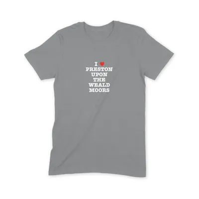 I Love Preston upon the Weald Moors T Shirt - Image 2