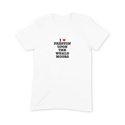 I Love Preston upon the Weald Moors T Shirt - Image 3