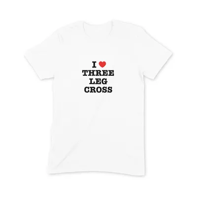 I Love Three Leg Cross T Shirt - Image 3