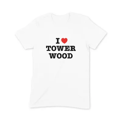 I Love Tower Wood T Shirt - Image 3