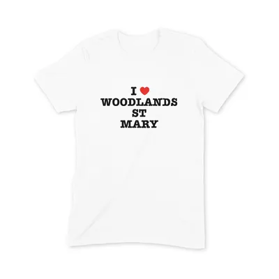 I Love Woodlands St Mary T Shirt - Image 3