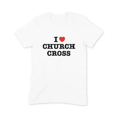I Love Church Cross T Shirt - Image 3